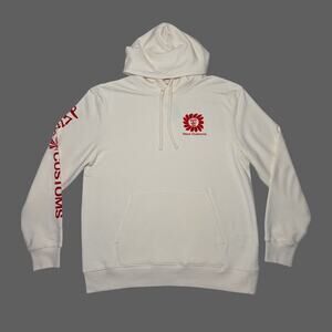 Deus Ex Machina Helios Hoodie Dirty White Recycled Cotton Size L NWT